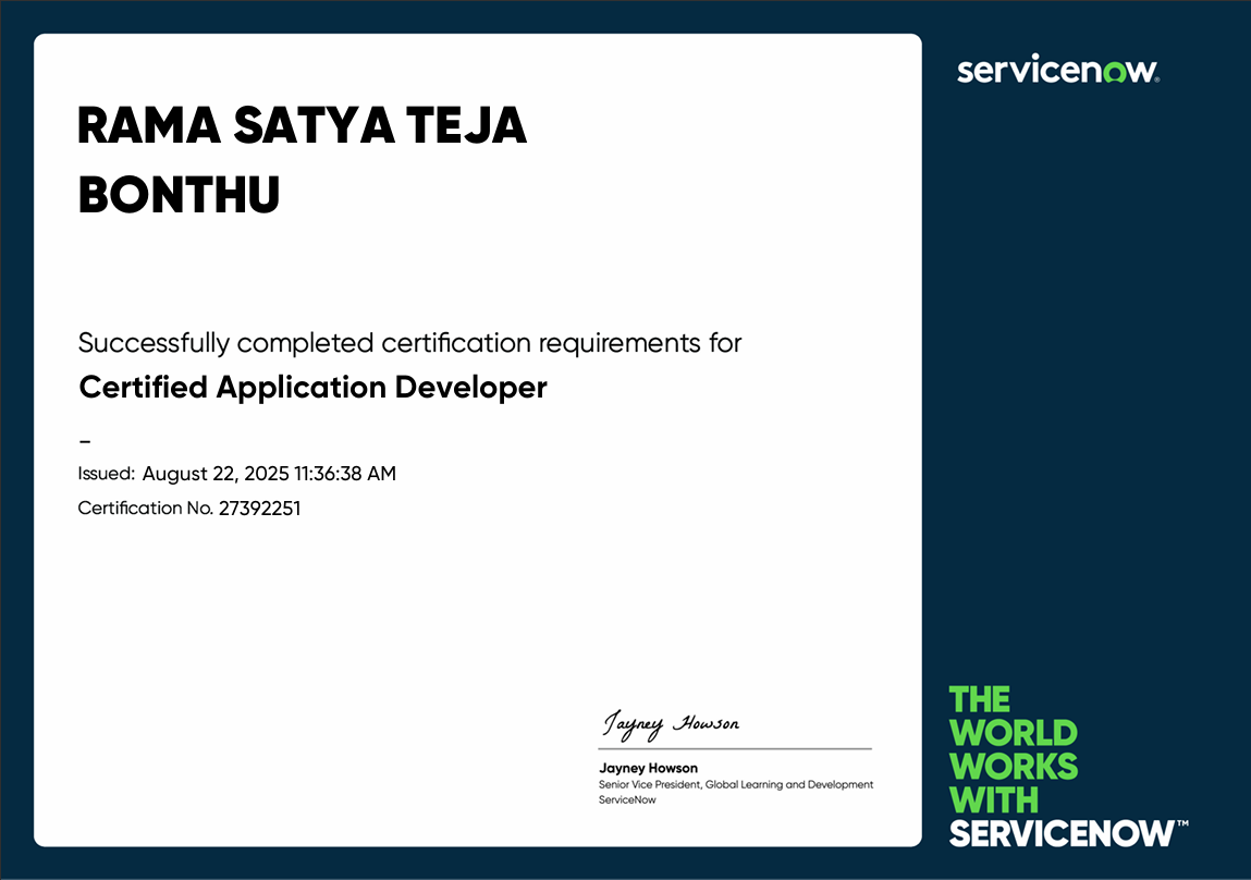 Certified Application Developer